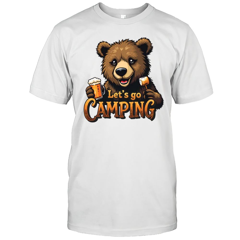 Let's Go Camping Bear And Beers T-Shirt