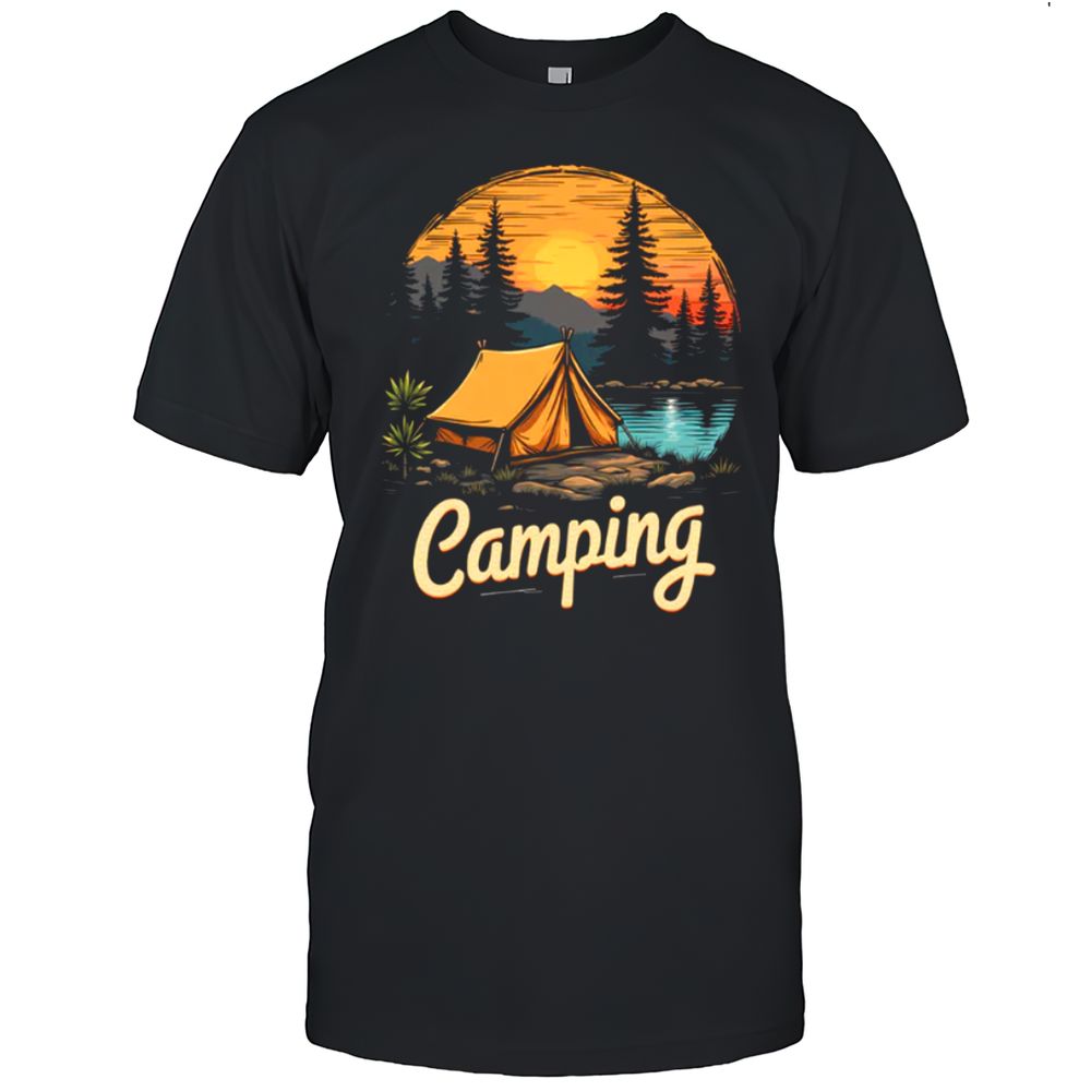 Tent Camping Sunset T-Shirt